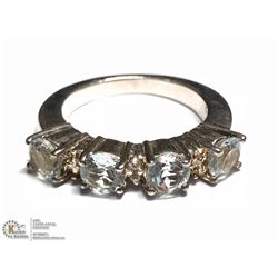 SILVER BLUE TOPAZ RING (APP 5.5G) SIZE 7.25