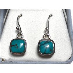 SILVER TURQUOISE EARRINGS (APP 4G)