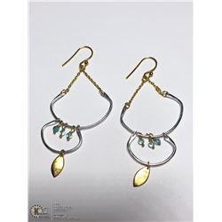 SILVER GOLD PLATED GEMSTONE EARRINGS (APP 5G)