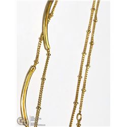 SILVER LONG (46CM) GOLD PLATED NECKLACE