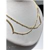 Image 2 : SILVER LONG (46CM) GOLD PLATED NECKLACE