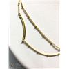 Image 3 : SILVER LONG (46CM) GOLD PLATED NECKLACE