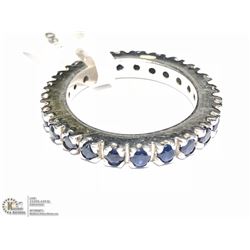 SILVER ETERNITY STYLE SAPPHIRE RING (APP 4.96G)