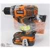 Image 1 : RIDGID DRILL WITH BATTERY & CHARGERS