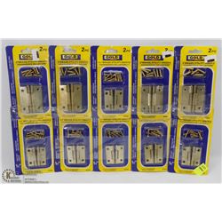 BUNDLE OF ASSORTED SIZE BRASS UTILITY HINGES