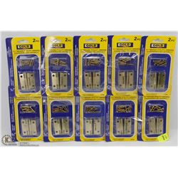 BUNDLE OF ASSORTED SIZE BRASS UTILITY HINGES