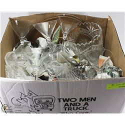 ESTATE BOX CRYSTAL AND OTHER GLASSWARE