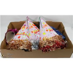 FLAT OF BIRTHDAY HATS