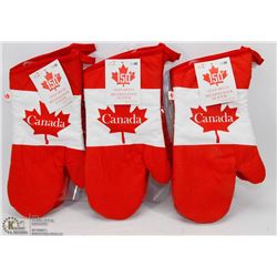 3 PAIRS OF CANADA OVEN MITTS