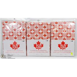 LOT OF 3 OBLONG FLANNEL BACK TABLECLOTHS