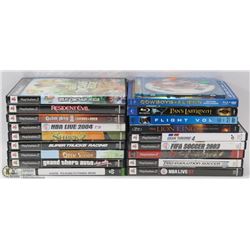 LOT OF PS2  GAMES INCL SHREK AND 4 BLU-RAY DVD'S