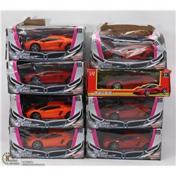 BOX OF NEW REMOTE CONTROL CARS- ASSORTED