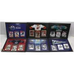 LOT OF 6 FRAMED HOCKEY CARD PICTURES INCL EDMONTON