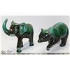 Image 1 : BLUE MOUNTAIN POTTERY GRIZZLY BEAR & ELEPHANT.