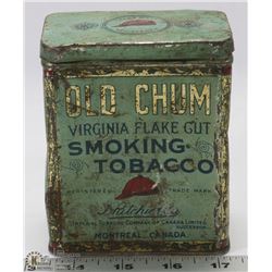 OLD CHUM TOBACCO TIN.