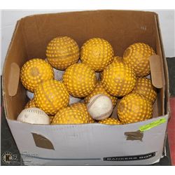 BASKET OF BALLS, SOFTBALL, BASEBALL