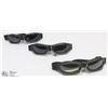 Image 1 : LOT OF 3 ADJUSTABLE FIT SPORTS GOGGLES