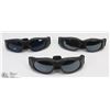 Image 1 : LOT OF 3 ADJUSTABLE FIT SPORTS GOGGLES