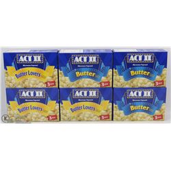 6 BOXES OF ACT II MICROWAVE POPCORN,  BUTTER AND