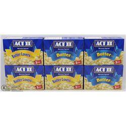 6 BOXES OF ACT II MICROWAVE POPCORN,  BUTTER AND
