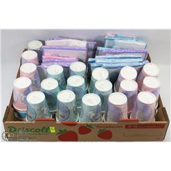 FLAT OF DISPOSABLE CUPS AND NAPKINS