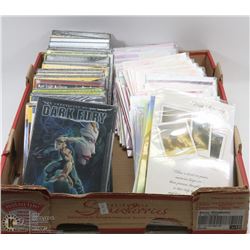 FLAT OF GREETING CARDS AND DVD'S