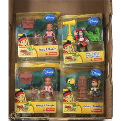 4 NEW DISNEY NEVERLAND TOYS