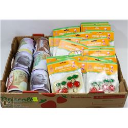 FLAT OF COIN BANKS AND WALL HOOKS