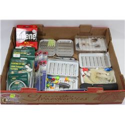FLAT OF FISHING SUPPLIES