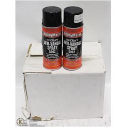 CASE OF 12 CANS OF ANTI-VANDAL MARKING PAINT.