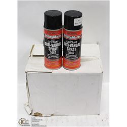 CASE OF 12 CANS OF ANTI-VANDAL MARKING PAINT.