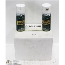 CASE OF 12 CANS OF  WHITE TREE MARKING PAINT.
