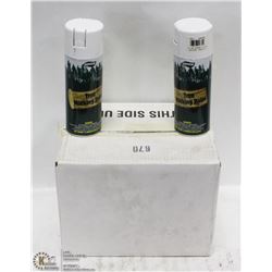 CASE OF 12 CANS OF  WHITE TREE MARKING PAINT.