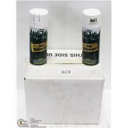 CASE OF 12 CANS OF  WHITE TREE MARKING PAINT.