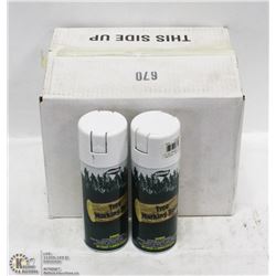 CASE OF 12 CANS OF  WHITE TREE MARKING PAINT.