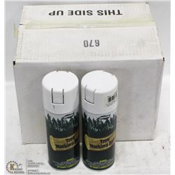 CASE OF 12 CANS OF  WHITE TREE MARKING PAINT.