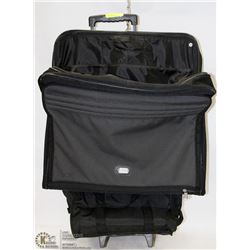 DRESS SUITCASE  AND ROLLING CANVAS LAPTOP BAG.