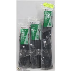 3 NEW BAGS OF COMMERCIAL ELECTRIC CABLE TIES 8",