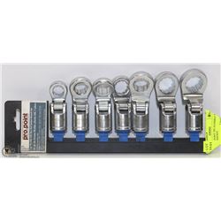 NEW PRO-POINT 7PC FLEXIBLE SAE BOX END SOCKET
