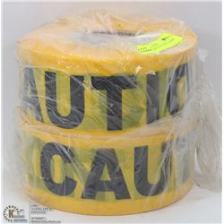 PAIR OF NEW BARRICADE CAUTION TAPE ROLLS