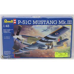 REVELL P-51C MUSTANG MK-III MODEL, SCALE 1:48