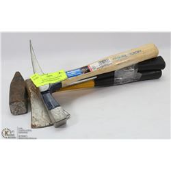 MASTERCRAFT BRICK HAMMER, HATCHET AND MINI-SLEDGE