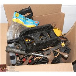 BOX WITH ASSORTED TIE DOWNS, STRAPS, AND MORE