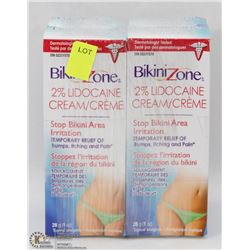 LOT OF 4 BIKINI ZONE 2% LIDOCAINE CREAM
