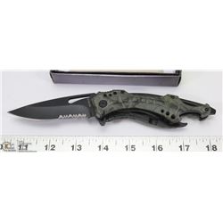 CAMO HANDLE LOCK BLADE KNIFE