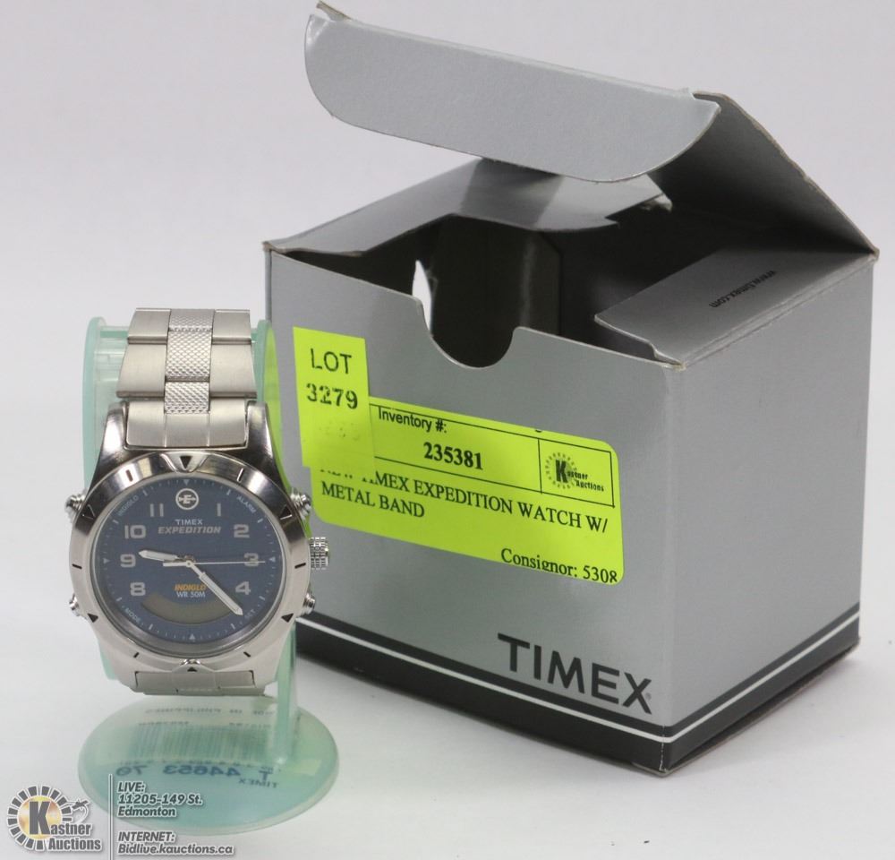 NEW TIMEX EXPEDITION WATCH W/ METAL BAND
