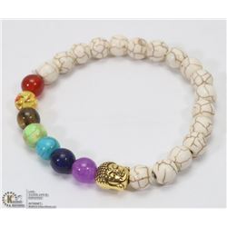 #31-MULTI-COLOR TURQUOISE & AGATE BEAD BRACELET