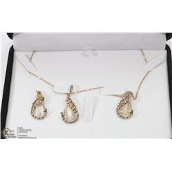 FASHION JEWELRY SET PEACOCK DESIGN INCL EARRINGS