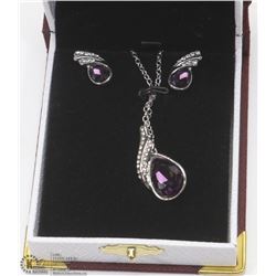 CRYSTAL FASHION PURPLE NECKLACE