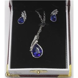 CRYSTAL FASHION BLUE NECKLACE